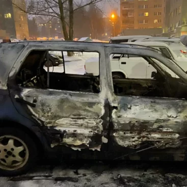 Авто после пожара VW Golf